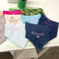 Bandanas with names on each one.
