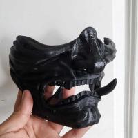 Black mask of lower face