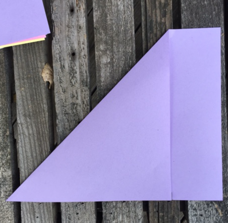 Purple paper with numbers.
